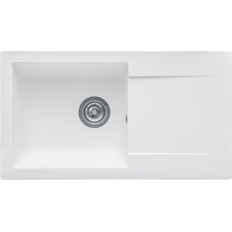 Stradour Esrador Einna Einbauspüle, In Smc Blanco Uni - 17, 1 Becken, Abm. 78 X 43, 5 Cm, Handabzug