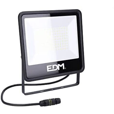strahler led 100w 8200lm 6400k kaltlicht schwarz serie 24,6x22,8x2,9cm edm