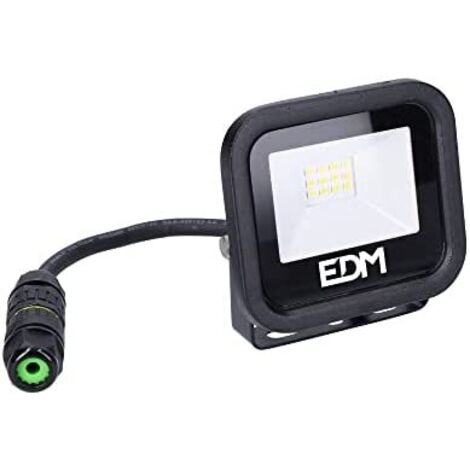 Strahler led 10w 800lm 6400k Kaltlicht schwarz Serie 9,2x8,1x2,7cm edm