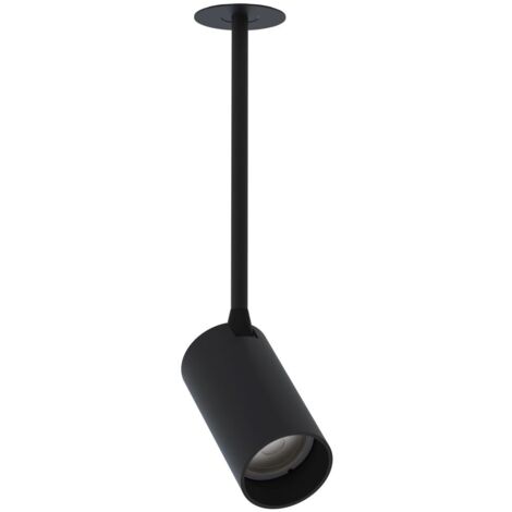 Strahler Metall verstellbar B: 12,5 cm Schwarz GU10 rund Modern Spot