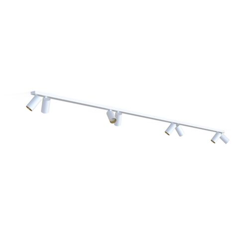 Strahler Metall verstellbar in Weiß Gold GU10 länglich Modern Spot Lampe