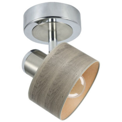 Strahler nando 1xe14 chrom-nickel/mad.grey 17x12x12 cm verstellbar