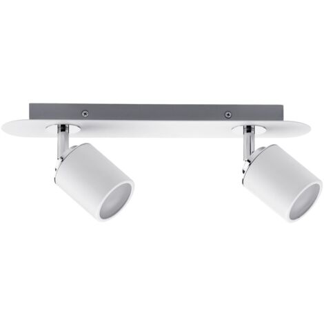Strahler Tube 2-flammig Weiß Chrom GU10