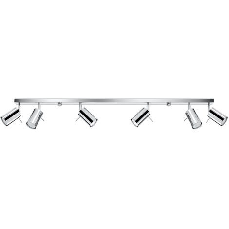 Strahlerleisten Flush 6 Light Chrome GU10 Faretto Barre Incasso 6 Luci Cromo GU10