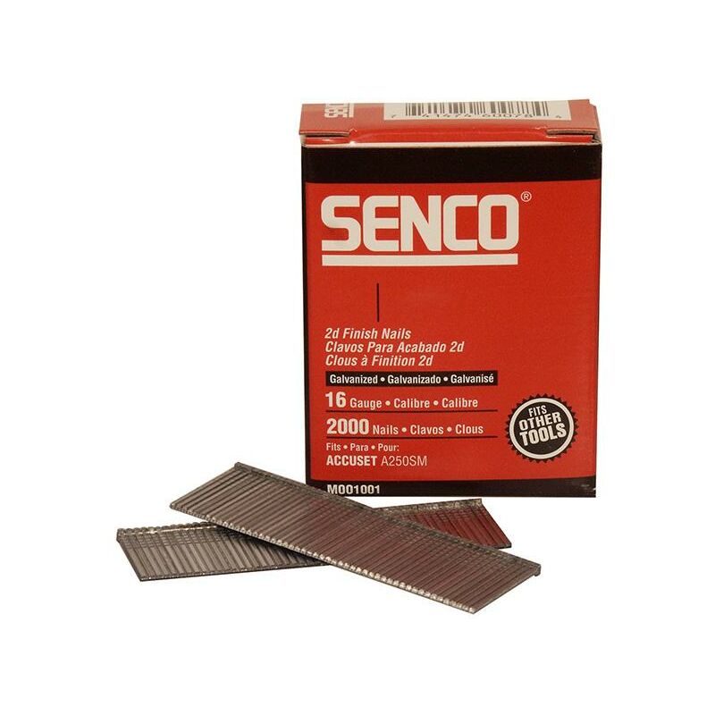 Senco - RX19EAA Straight Brad Nails Galvanised 16G x 45mm (Pack 2000) SENRX19EAA