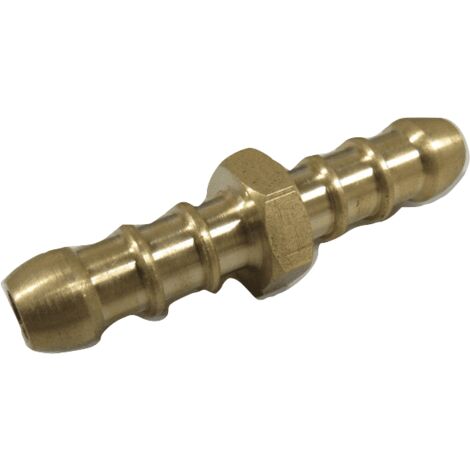 Straight Brass Hose Joiner 8mm - Connector for Air Water Gas Tubing