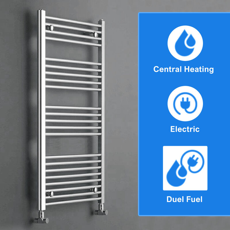 Image of Gravahaus - 500x800mm Straight Chrome Heated&hellip;