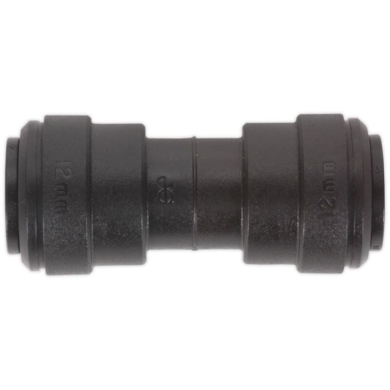 Straight Coupling 12mm Pack of 5 John Guest Speedfit PM0412E - JGCS12 - Sealey