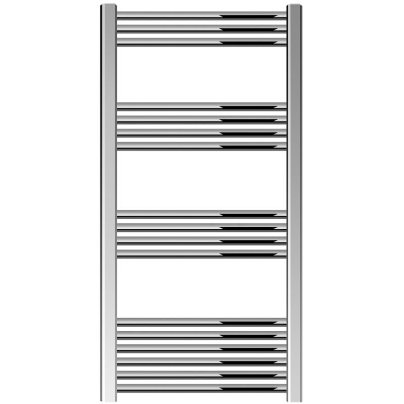 Balterley Straight Heated Heated Towel Rail Radiator, 403W, 600 x 1100mm, Chrome
