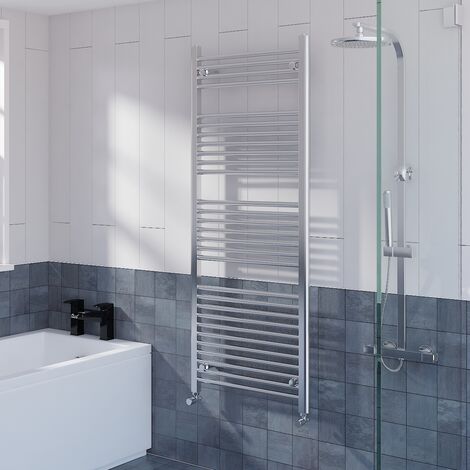Straight Heated Towel Rail Bathroom Radiator Chrome 1500x600mm