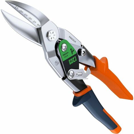 Straight Sheet Metal 250mm - High Quality Drywall Tool for Sheet Metal Cutting - Aviation Plier with Right Curve - Drywall Shear