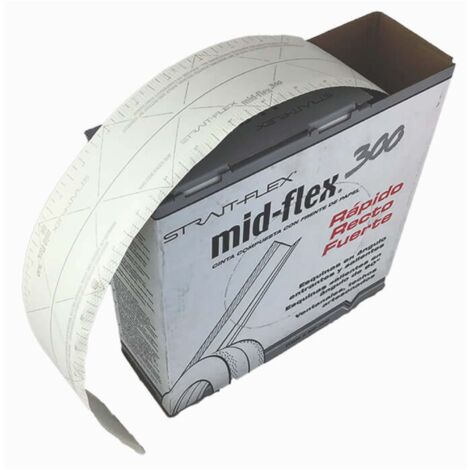 Strait-Flex Kantenprofil Mid Flex 300, flex. Winkel Weiß hoher Kantenschutz, für Innen- & Außenkanten im Trockenbau, 1 Rolle á 30,5m