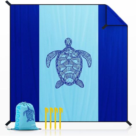 Stranddecke, 210 x 200 cm, extra große, wasserdichte, sanddichte Picknickdecke, geeignet für Reisen, Camping, Urlaub usw.