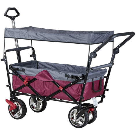 Strandklappwagen mit Dach und Metallstruktur