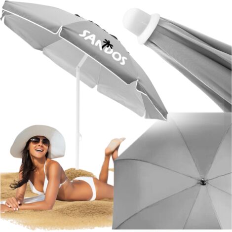 Strandschirm mit UV-Filter - grau