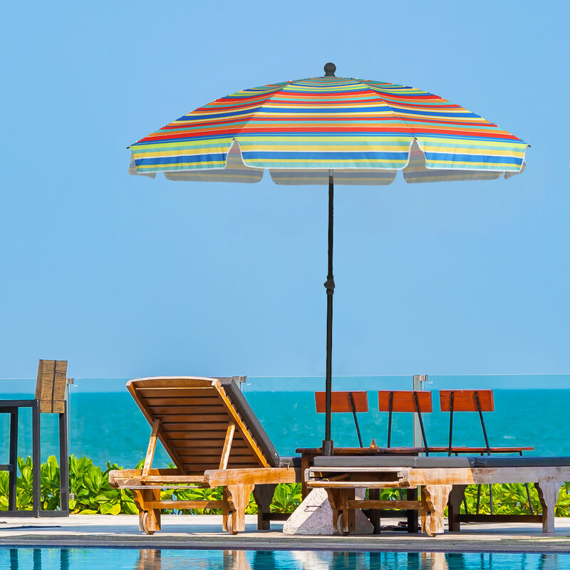 Strandschirm Sonnenschirm Ø 200cm Gartenschirm Terrassenschirm