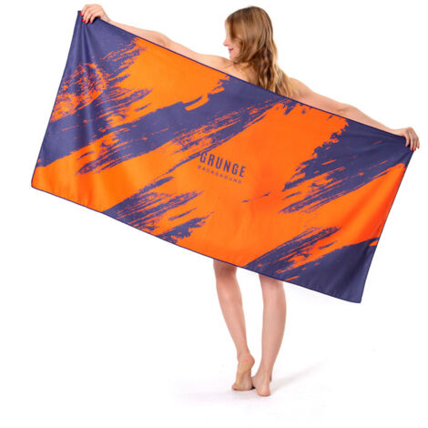 Strandtuch, Mikrofaser-Strandtücher, saugfähiges und schnelltrocknendes Handtuch für Camping oder Reisen, Schwimmen, Sport, Strand