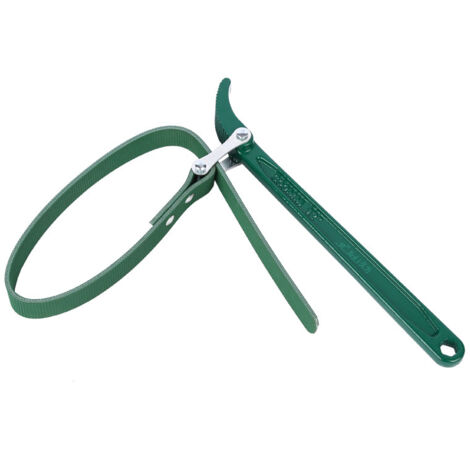 Strap Wrench 1 Pcs 9 Inch Adjustable Oil Filter Wrench 400mm Rubber Filter Wrench Heavy Duty Universal Strap Wrench Tool Steel Strap Wrench Open Tin Filter Pipe, Green