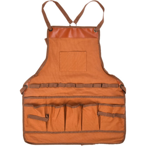 Strapazierfähige Gartenschürze aus Canvas für Heimwerkerarbeiten, Camping und Grillen