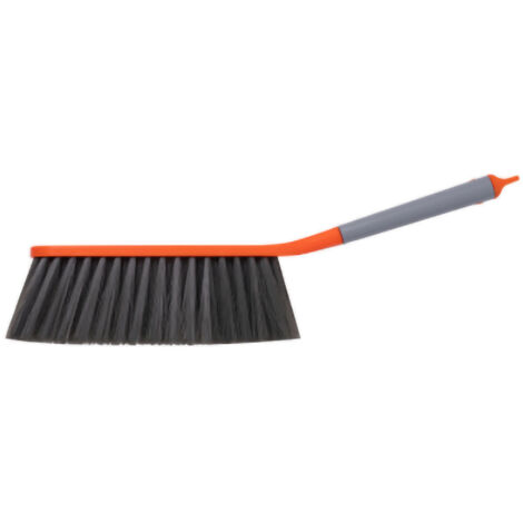 Strapazierfähige Lederreinigungsbürste – PP-Material und weiche Borsten – Abmessungen 37 x 22 x 7,5 cm – 1 orangefarbene Bürste