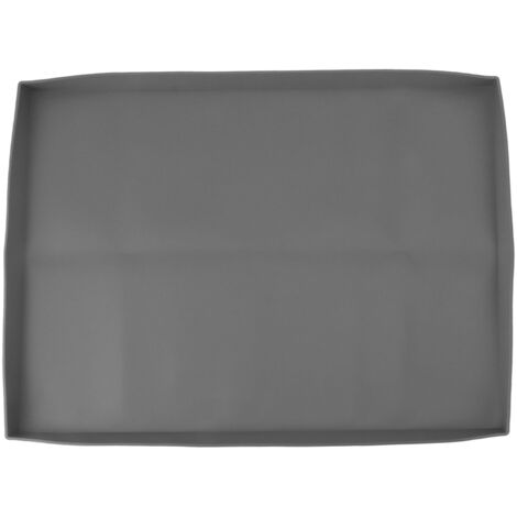 Strapazierfähige Silikon-Kochmatte, Schutz vor Nagetieren und Rost für den Grill, 56 cm, grau, Ganzjahres-Grillabdeckung