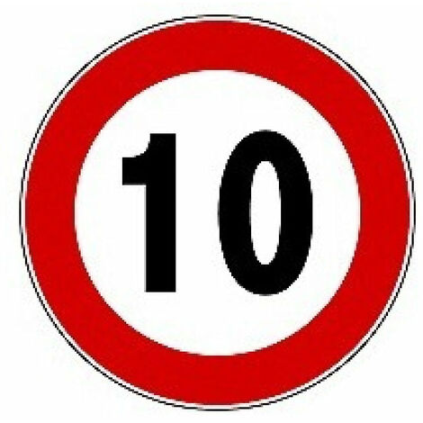 Straßengeschwindigkeitsschild - 10 Km/H