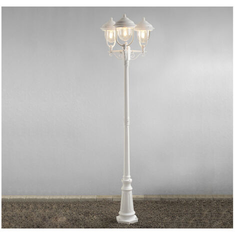Straßenlaterne PARMA Kandelaber im Landhausstil, weiß, Höhe 218cm