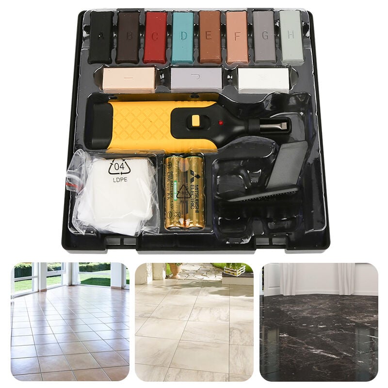 Swanew - Stratifié Réparation et Carrelage Set bois et carrelage Meubles Remplissage Éraflures Égratignures Taches Bâtons de cire dure, Réparation