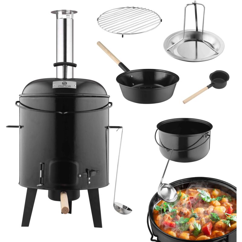 Strattore - 5en1 Goulash Cannon / Four à Goulash 19 litres en Noir