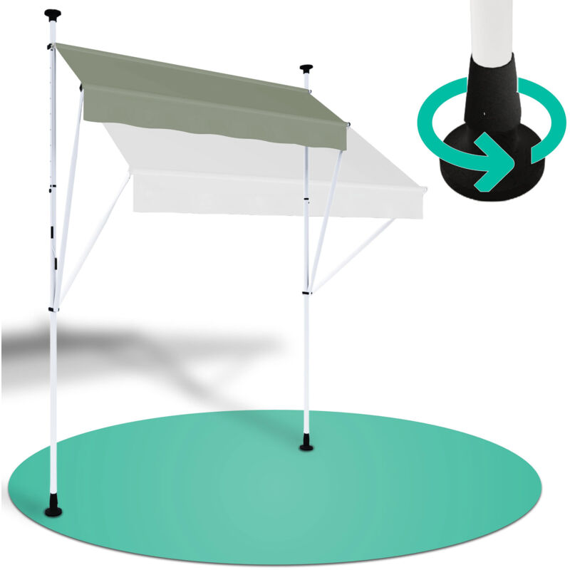 Auvent Rétractable / Manuel 300 x 120 cm – Vert Matcha - Strattore