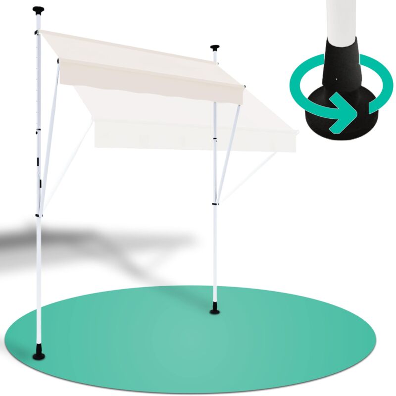 Auvent Rétractable / Manuel 350 x 120 cm – Beige - Strattore