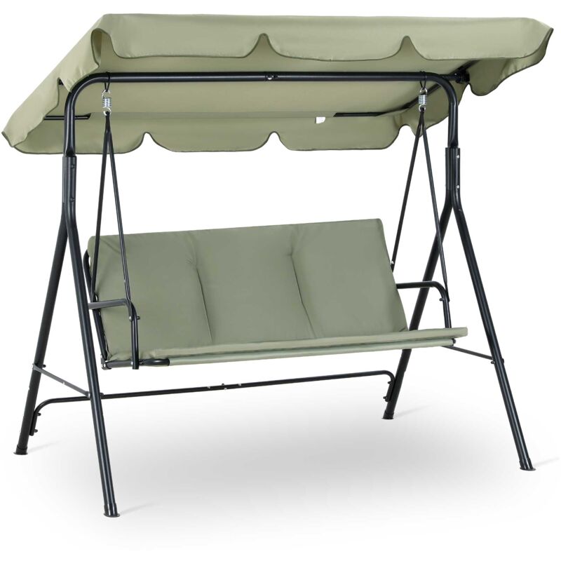 Balancelle Hollywood Balançoire Swing de jardin 175 x 110 x 153 cm - Vert - Strattore