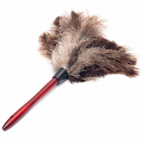 Straußen feder duster Anti-statische natürliche grau straußen feder duster feder duster staub entfernung werkzeug staub reiniger reinigung