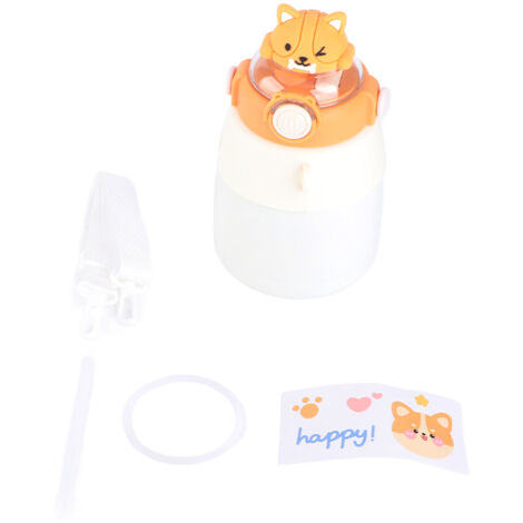 Straw Thermal Cup Large Capacity Stainless Steel Cute Stylish Water Cup for Girls Children Travel Outdoor 950ml
