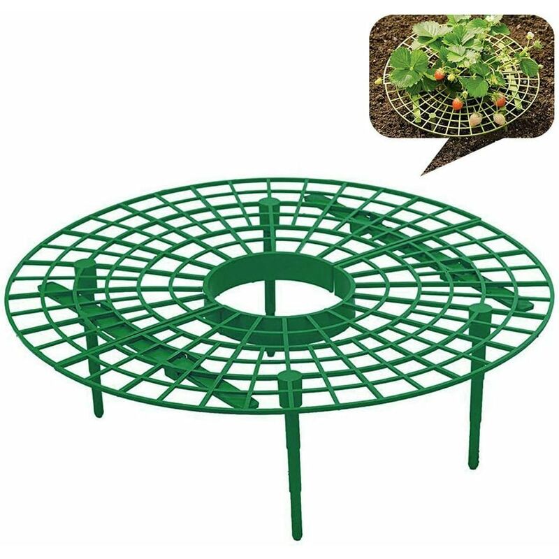 Strawberry planting supports, circles, removable support - to prevent strawberries from rotting (5 pieces, green)