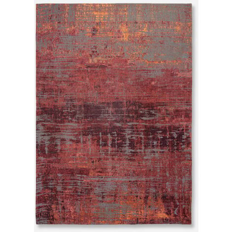 STREAKS DESIGN – ATLANTIC ABSTRACT TEPPICHE – Hergestellt in Belgien – Mechanisches Jacquard-Flachgewebe – Handarbeit – Natürliche Rutschfestigkeit – Baumwolle – Polyester – Nassau Rose – 80 x 150 cm