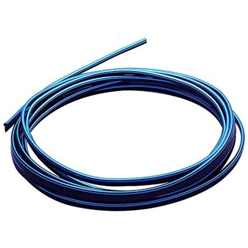 Image of Trade Shop - DEKORATIVE PROFILLEISTE KLEBER CHROM BLAU WS1180 5 M AUTO INNENRAUM -