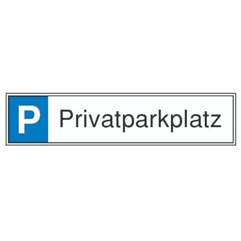 STRECKEN Parkplatzs.Privatpark Aluminium geprägt