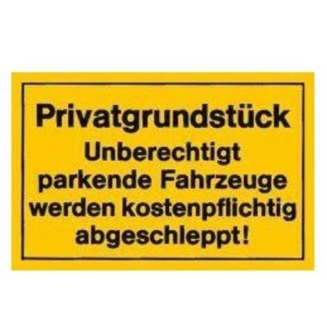 STRECKEN - Verbotsschild 400x250mm Privatgrund unités