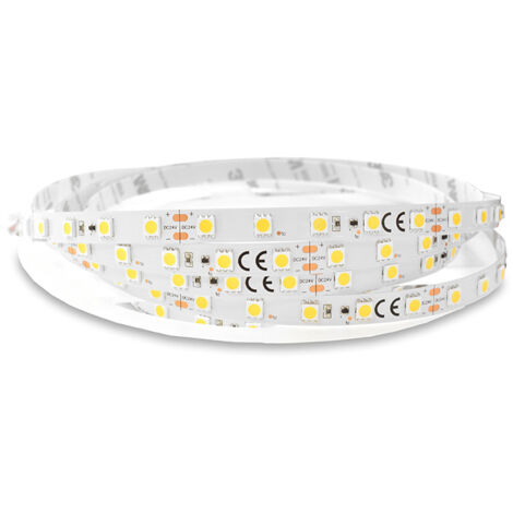 Streifenbänder 12,4 W/m - 5 Meter 60 LED Breite 10 mm - 6000K Kaltweiß - IP20
