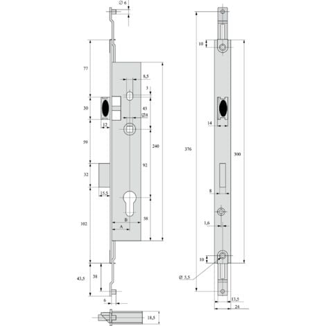 Stremler Assa Abloy modèle 2270 serrure multipoints acier inox