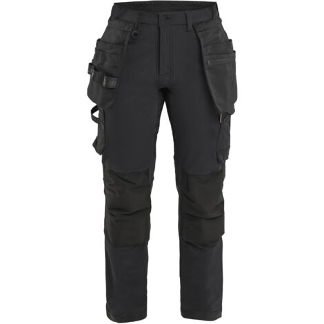 Stretch-Arbeitshose Damen 4D 7121 - Schwarz XL - FR(46) - SE(C44) - Kurz