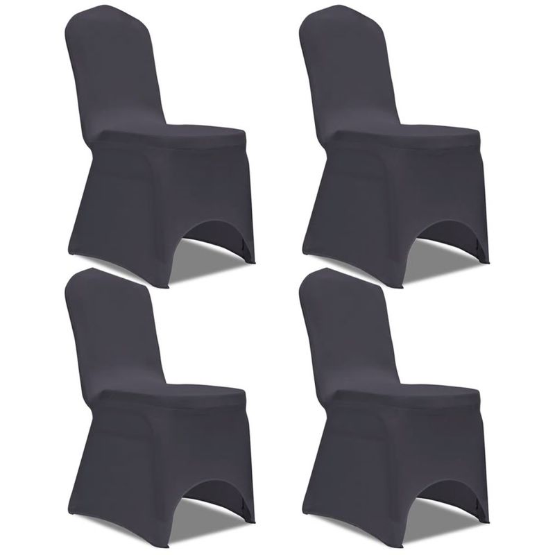 Stretch Chair Cover 4 pcs Anthracite