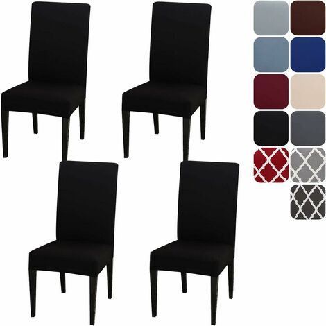 Stretch Chair Covers Set of 4 or 6, Universal Dining Chair Cover Removable Washable Modern Durable for Home Hotel Restaurant Party Banquet Kitchen Decoration