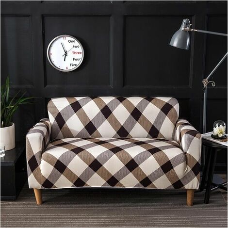 Stretch Sofa Cover Sofa Covers, All-inclusive Non-slip Seat 1-4 People Combined, Four Seasons General Polyester Living Room Sofa Sets-D Three-seater cover 195-230cm