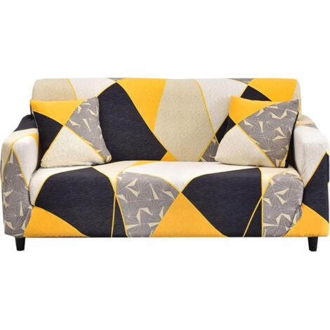 Stretch Sofa Cover, Universal Sofa Slipcover Decorative Protector Couch Cover 2 Seater (Texture)