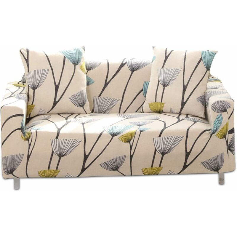 Stretch sofa covers Elastic sofa cover Jacquard 2 Seater sofa cover Flower pattern