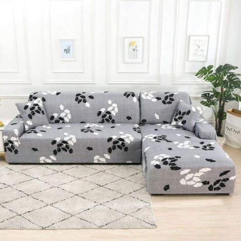 Stretch-Sofabezug mit Aufdruck, moderner, rutschfester elastischer Sofabezug für 1/2/3/4-Sitzer