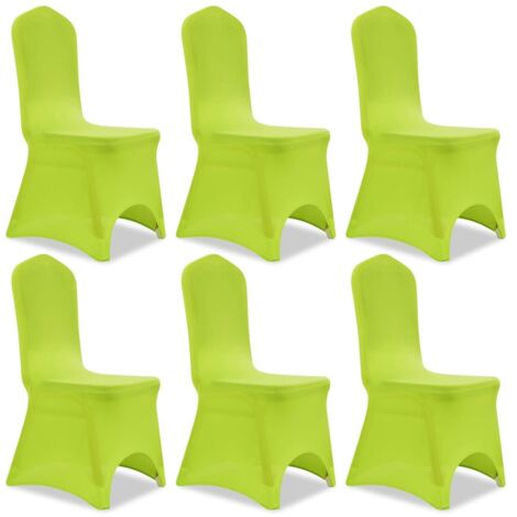 Stretch Stuhlbezug 6 Stück Grün vidaXL