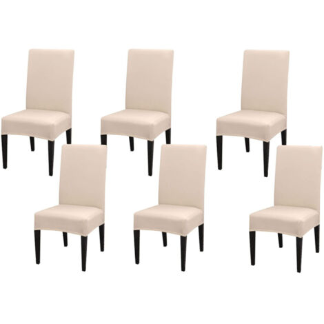 Stretch-Stuhlhussen-Set, 6er-Pack, Stuhlschutzhüllen für Esszimmerstühle